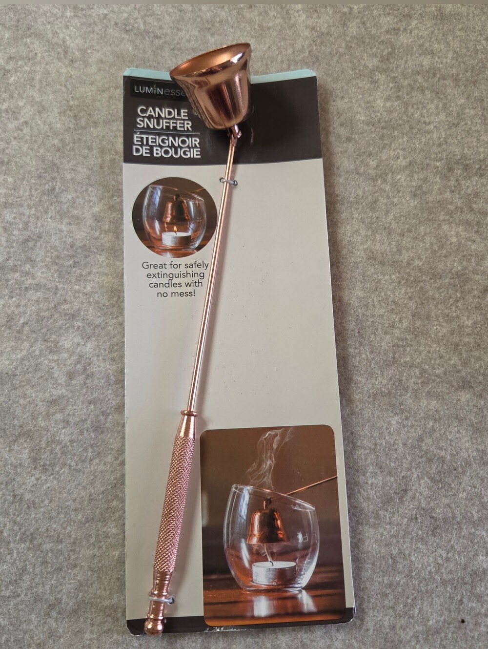 Luminess Rose Gold Candle Snuffer Long Handle
